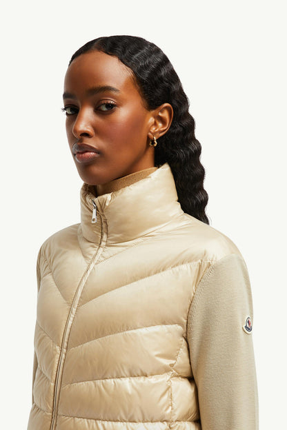 Moncler Padded Wool Cardigan Beige Beige