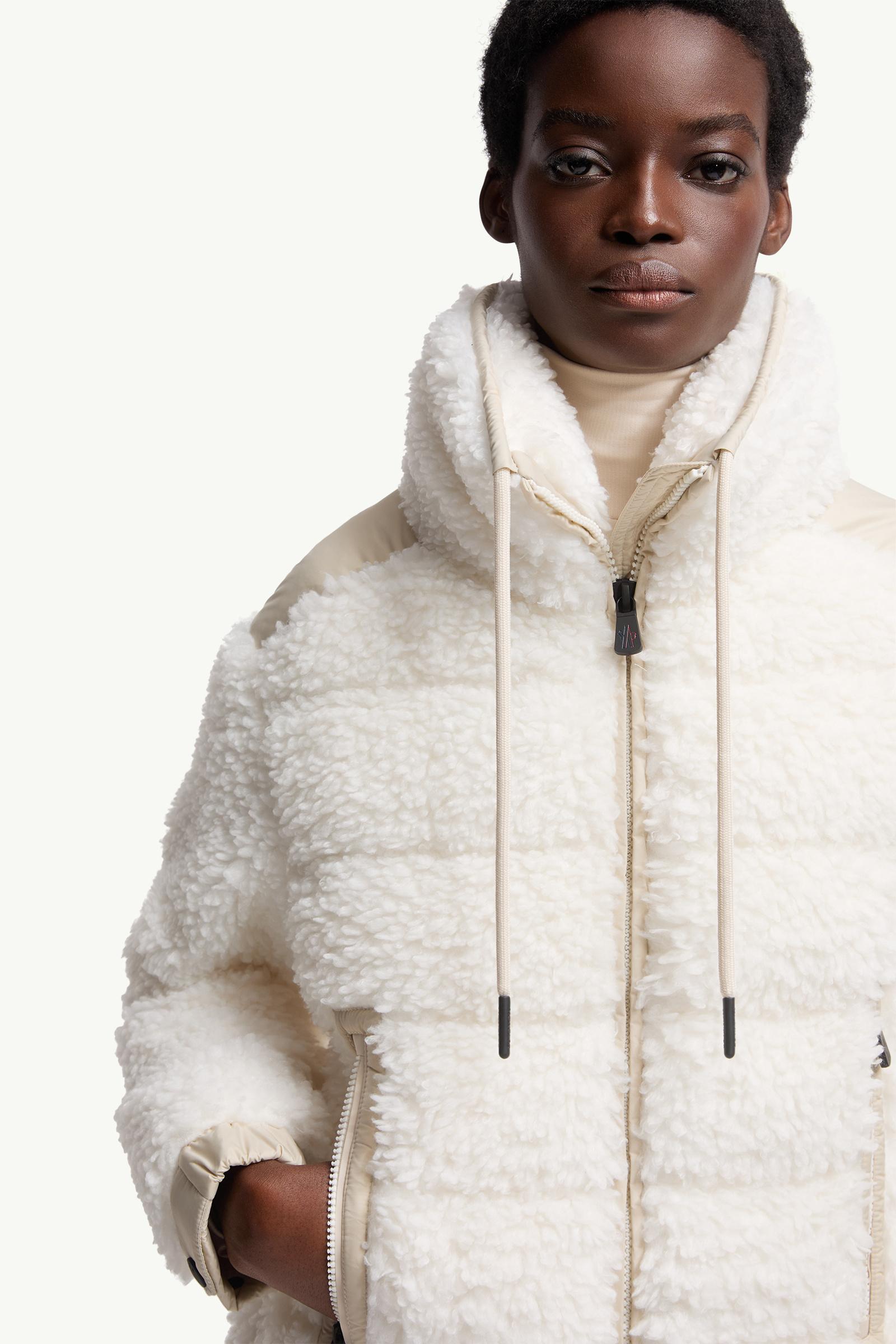 Moncler Padded Teddy Zip-Up Cardigan White White