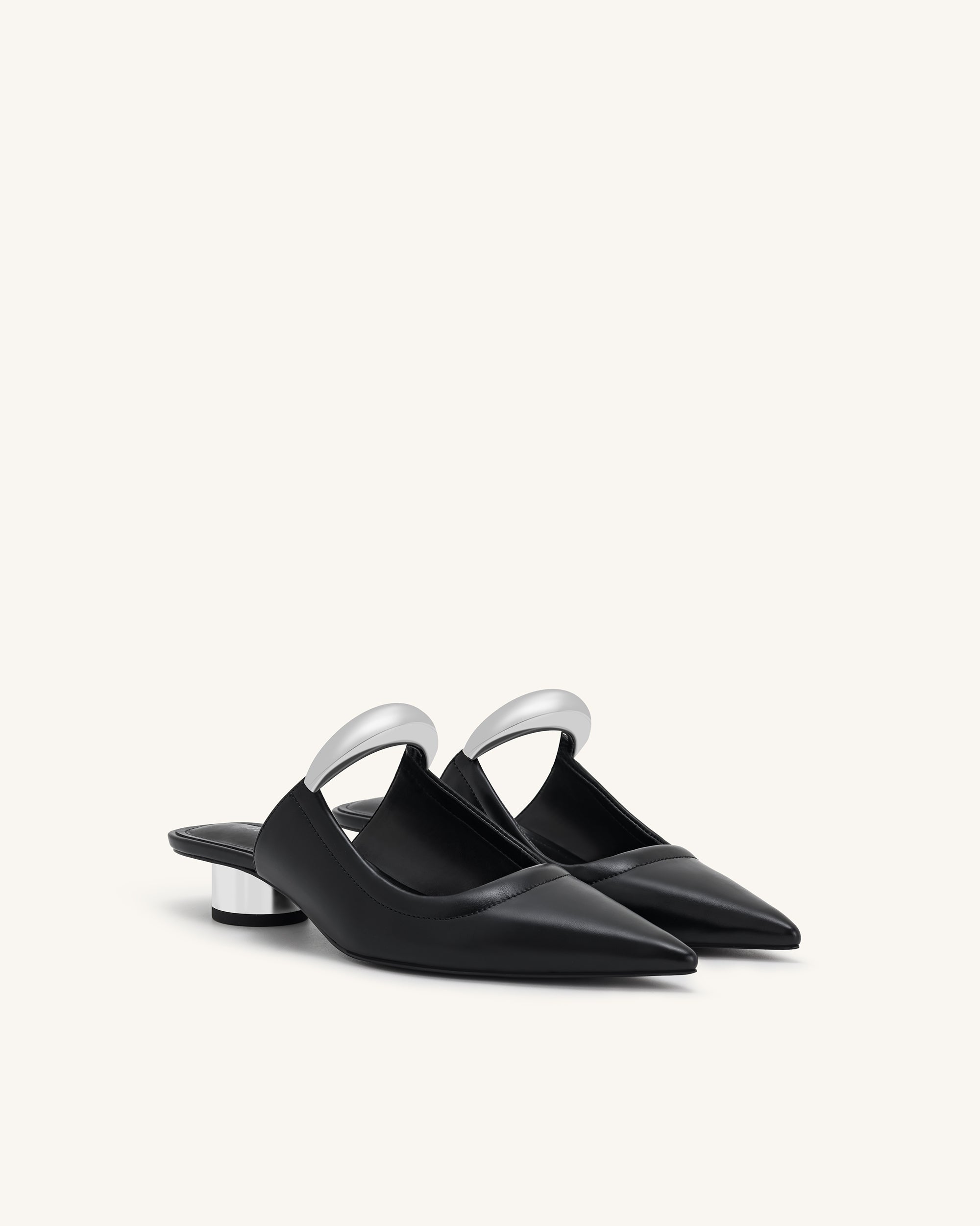 Jw Pei Helena Pierced Mules Black