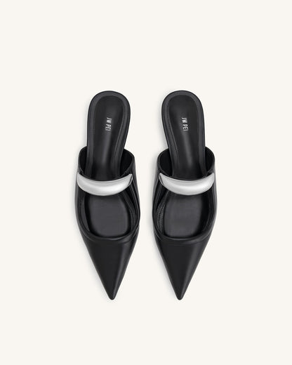 Jw Pei Helena Pierced Mules Black