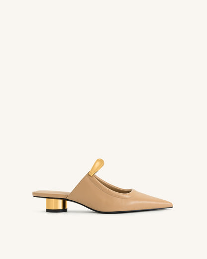 Jw Pei Helena Pierced Mules Khaki