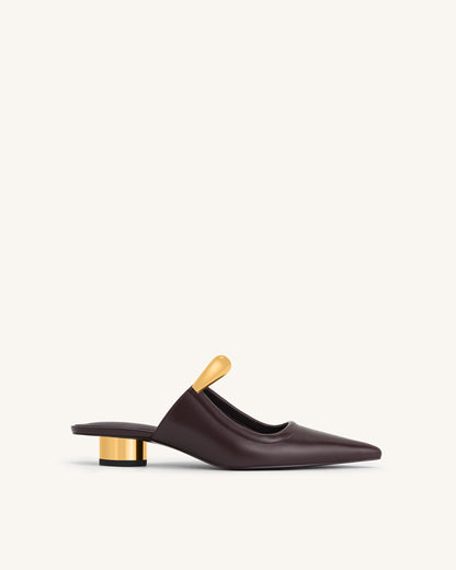Jw Pei Helena Pierced Mules Claret Red