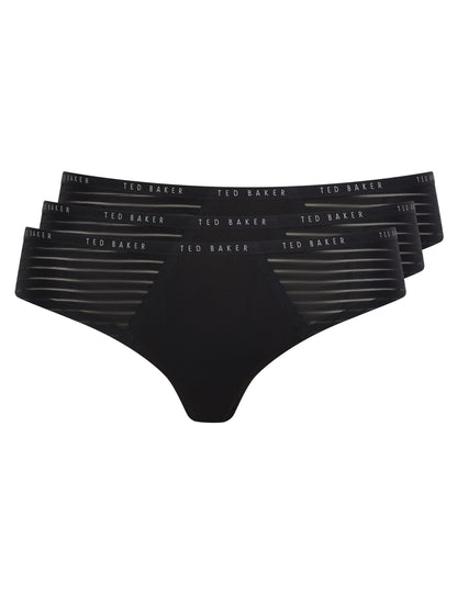 Ted Baker Jessie 3Pack Striped Mesh Noshow Briefs Women's