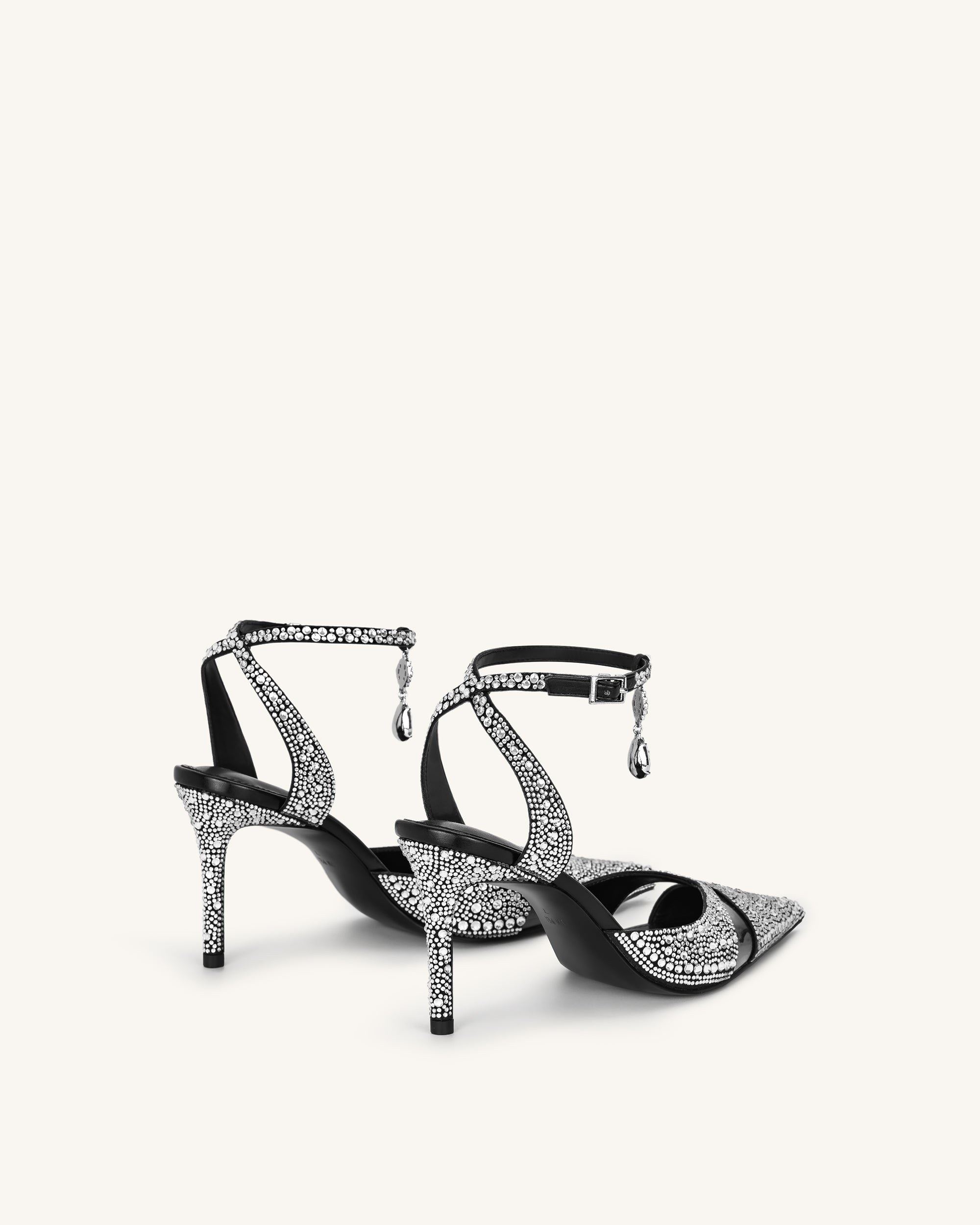 Jw Pei Haidi Artificial Crystal Pumps Black
