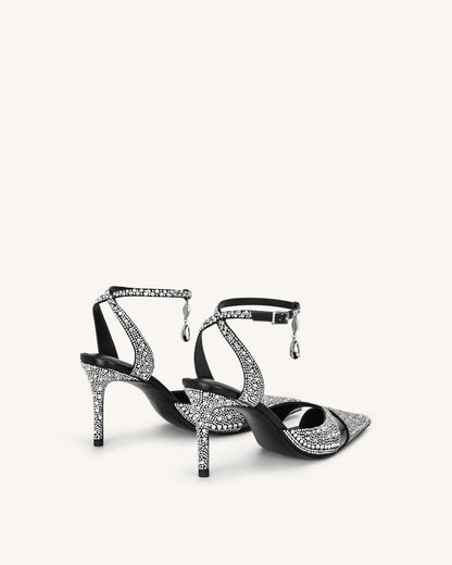 Jw Pei Haidi Artificial Crystal Pumps Black