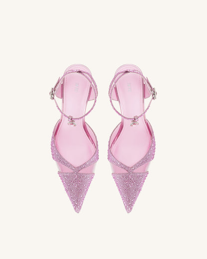 Jw Pei Haidi Artificial Crystal Pumps Pink