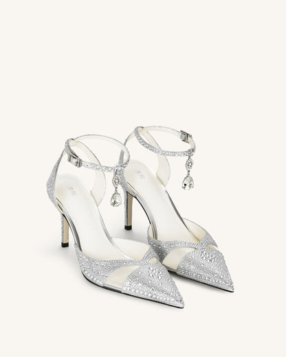 Jw Pei Haidi Artificial Crystal Pumps Silver