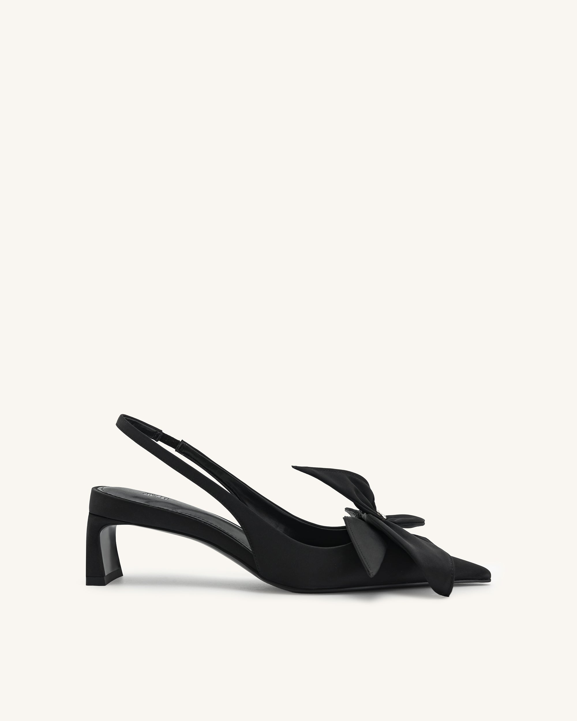 Jw Pei Queena Floral Appliques Slingback Pumps Black