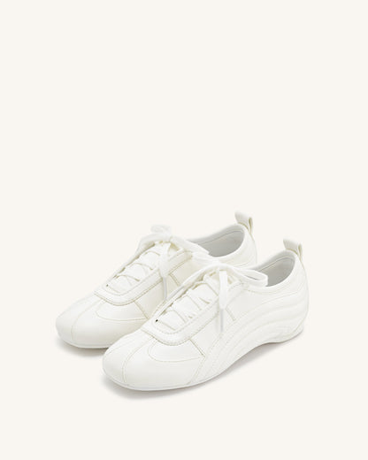 Jw Pei Ferne Streamlined Lustrous Sneakers White