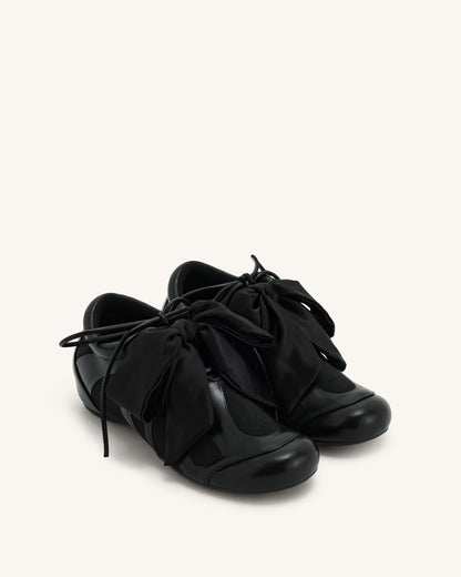 Jw Pei Rosie Bow Tie Low Top Sneakers Black
