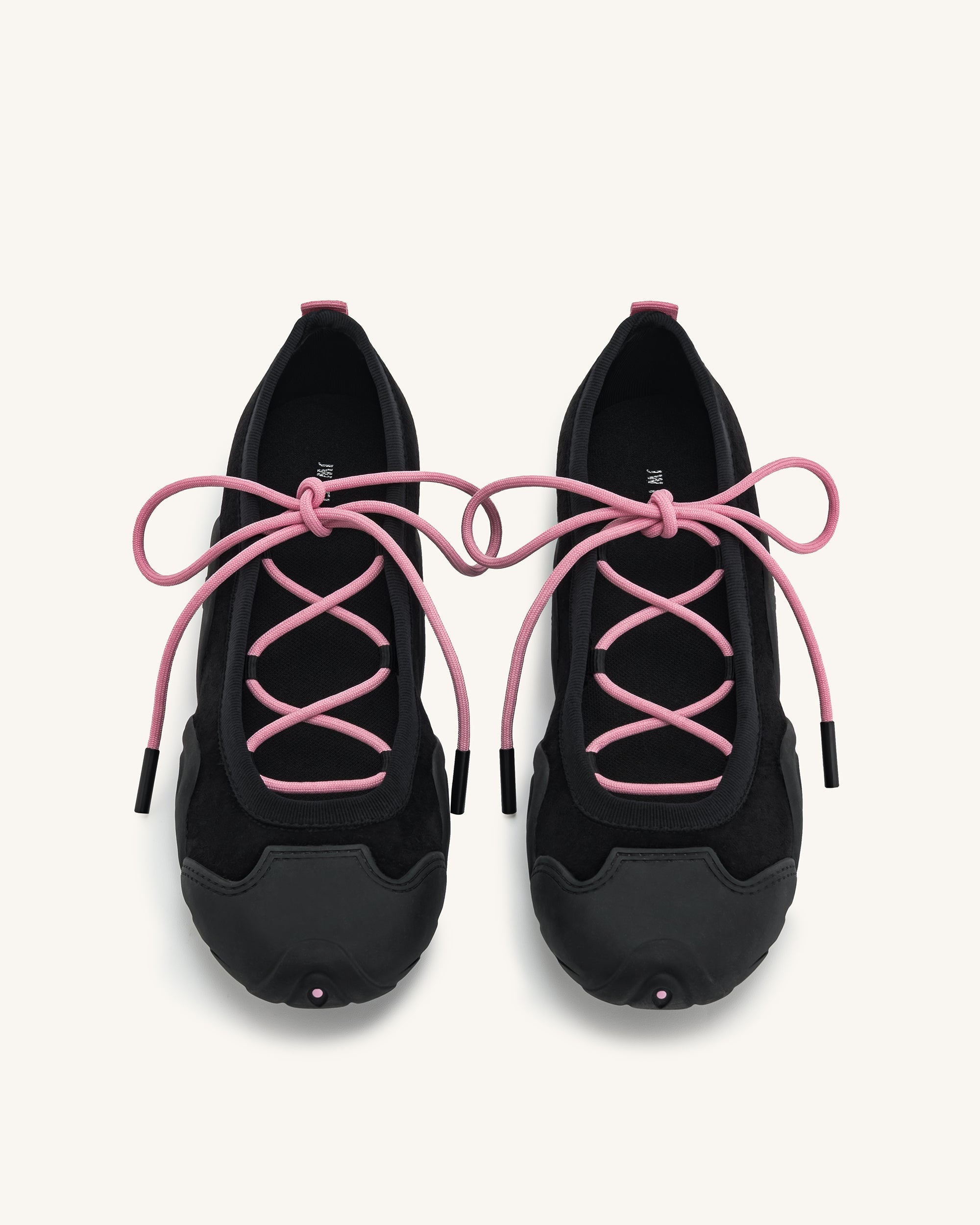 Jw Pei Caitlin Lace Up Ballerina Sneakers Black