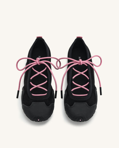 Jw Pei Caitlin Lace Up Ballerina Sneakers Black