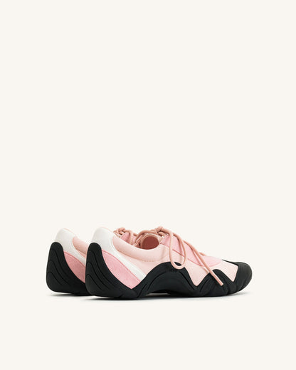 Jw Pei Caitlin Lace Up Ballerina Sneakers Pink