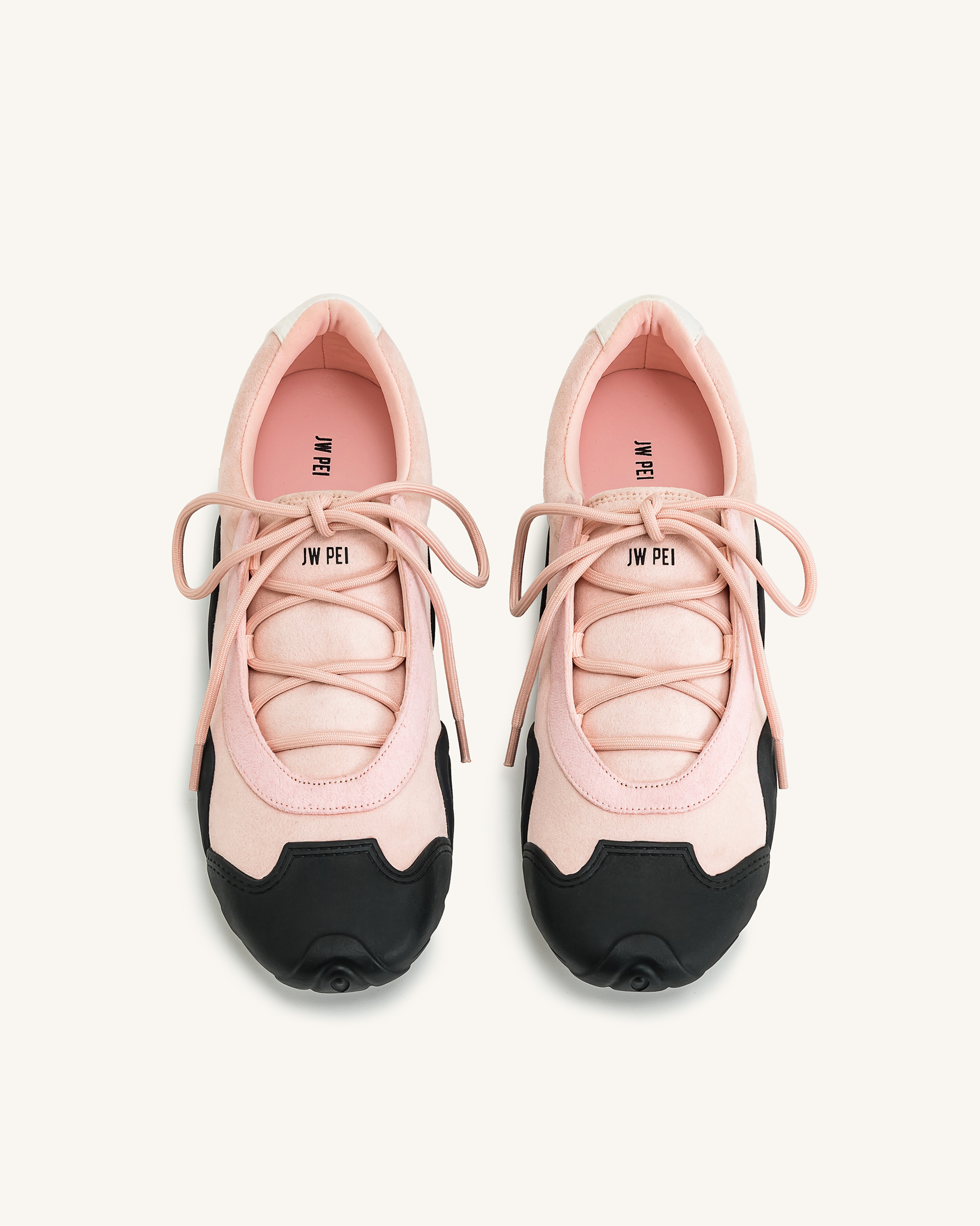 Jw Pei Caitlin Lace Up Ballerina Sneakers Pink