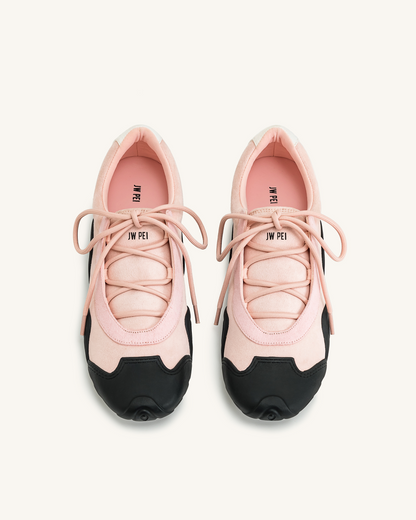 Jw Pei Caitlin Lace Up Ballerina Sneakers Pink