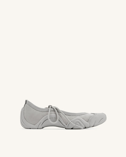Jw Pei Caitlin Lace Up Ballerina Sneakers Grey