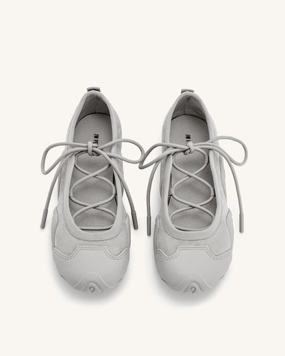 Jw Pei Caitlin Lace Up Ballerina Sneakers Grey