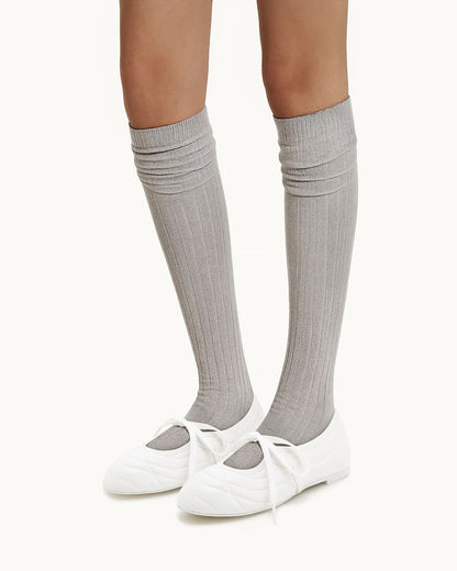 Jw Pei Erika Topstitching Lace Up Ballet Flats White