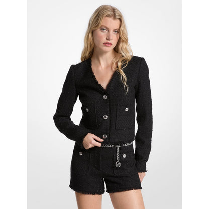 Michael Kors Eyelash Tweed Jacket BLACK