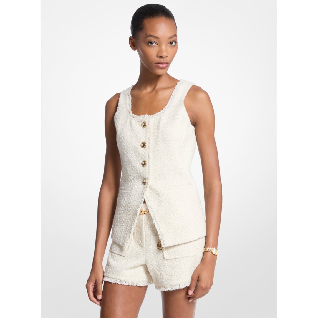 Michael Kors Tweed Vest BONE