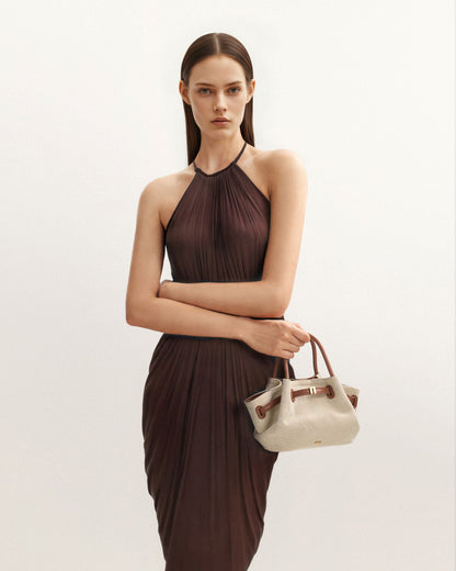 Jw Pei Hana Mini Tote Bag Brown Canvas