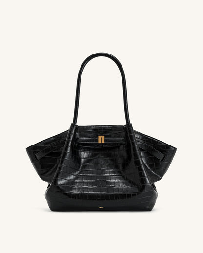 Jw Pei Hana Medium Tote Bag Black Croc