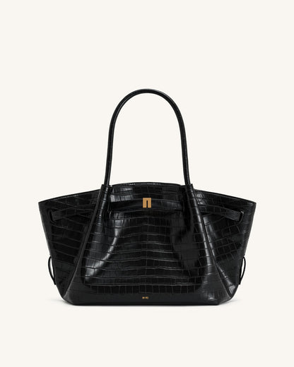 Jw Pei Hana Medium Tote Bag Black Croc