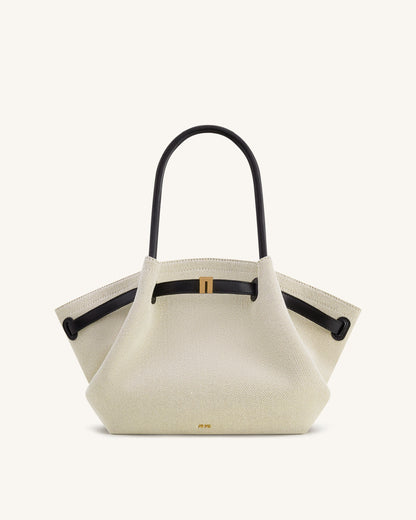 Jw Pei Hana Medium Tote Bag Black Canvas