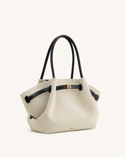 Jw Pei Hana Medium Tote Bag Black Canvas