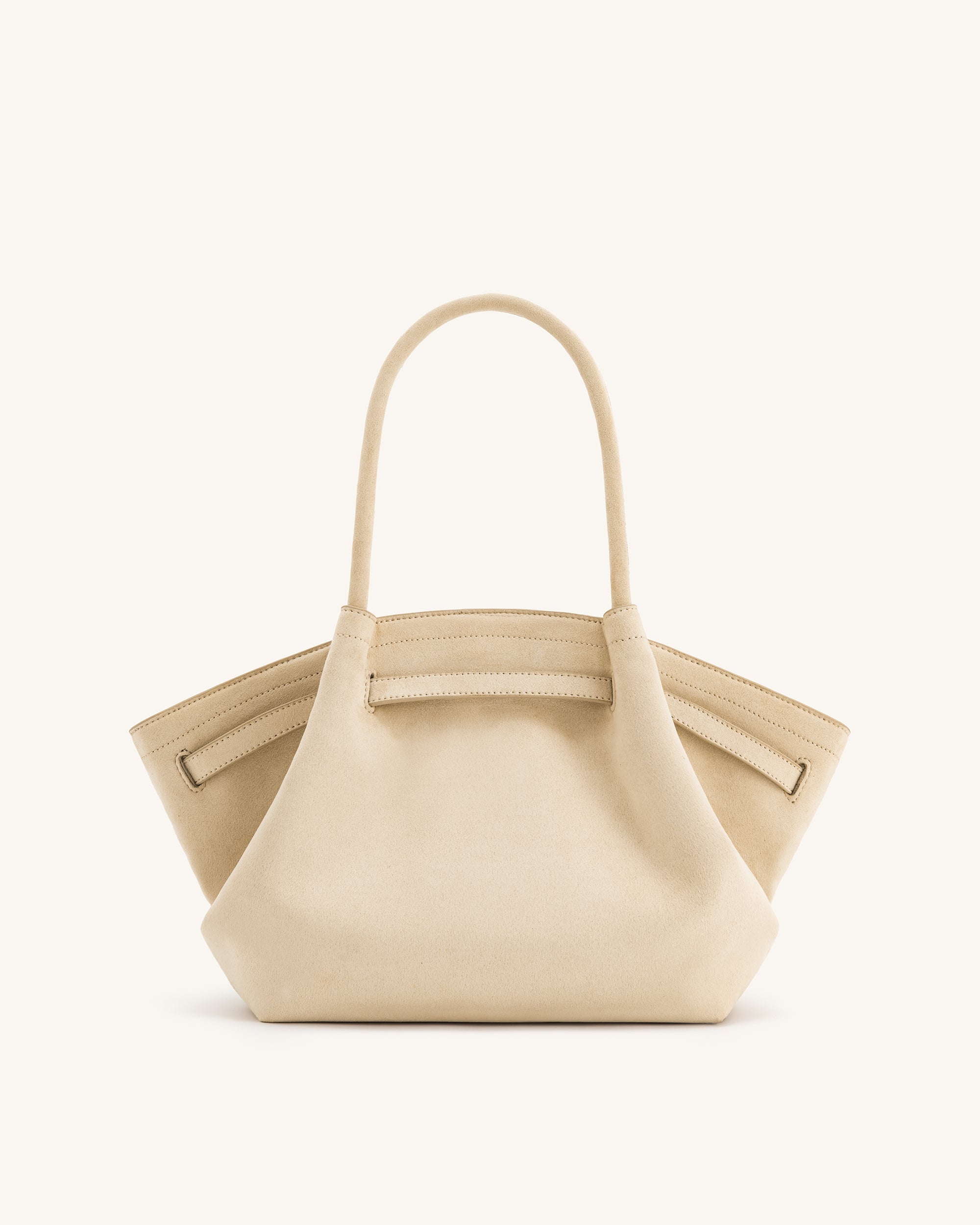 Jw Pei Hana Medium Faux Suede Tote Bag Off White