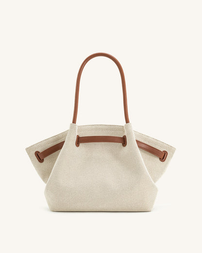 Jw Pei Hana Medium Tote Bag Brown Canvas