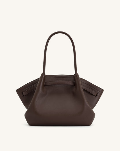 Jw Pei Hana Medium Tote Bag Dark Brown