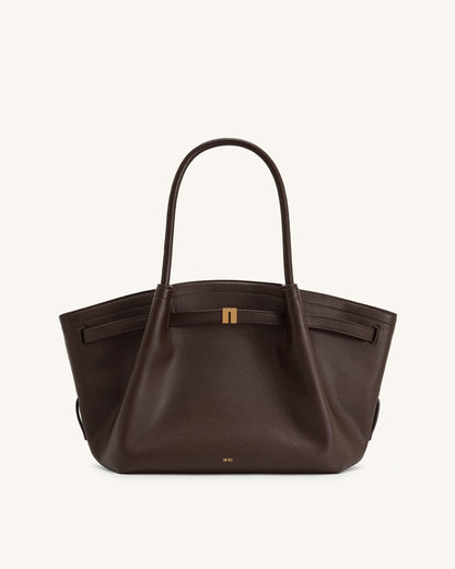 Jw Pei Hana Medium Tote Bag Dark Brown
