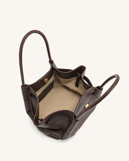 Jw Pei Hana Medium Tote Bag Dark Brown