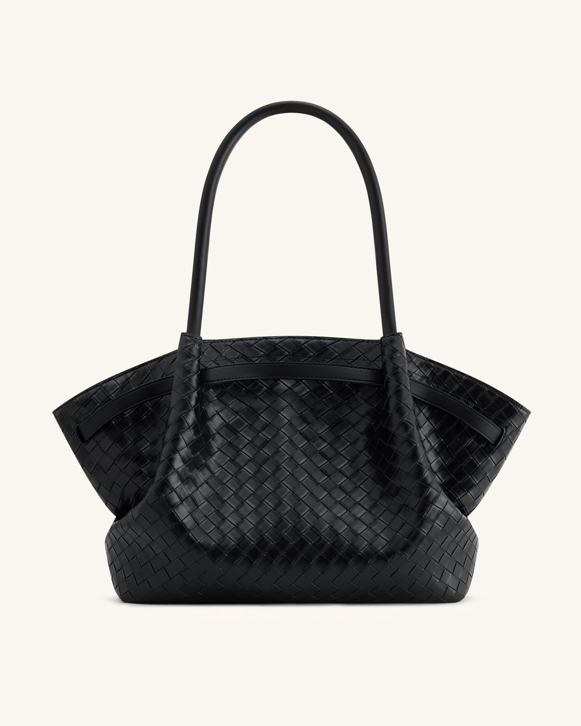 Jw Pei Hana Large Weave Texture Tote Bag Black