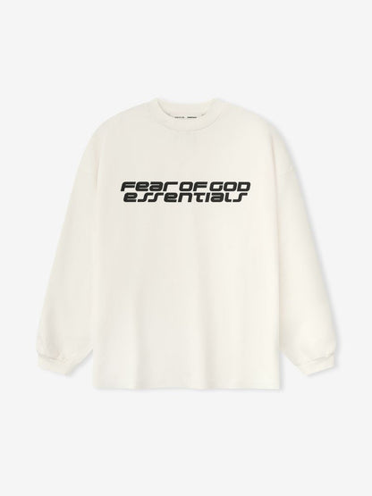 Essentials Ponte 90S Long Sleeve Tee Ivory