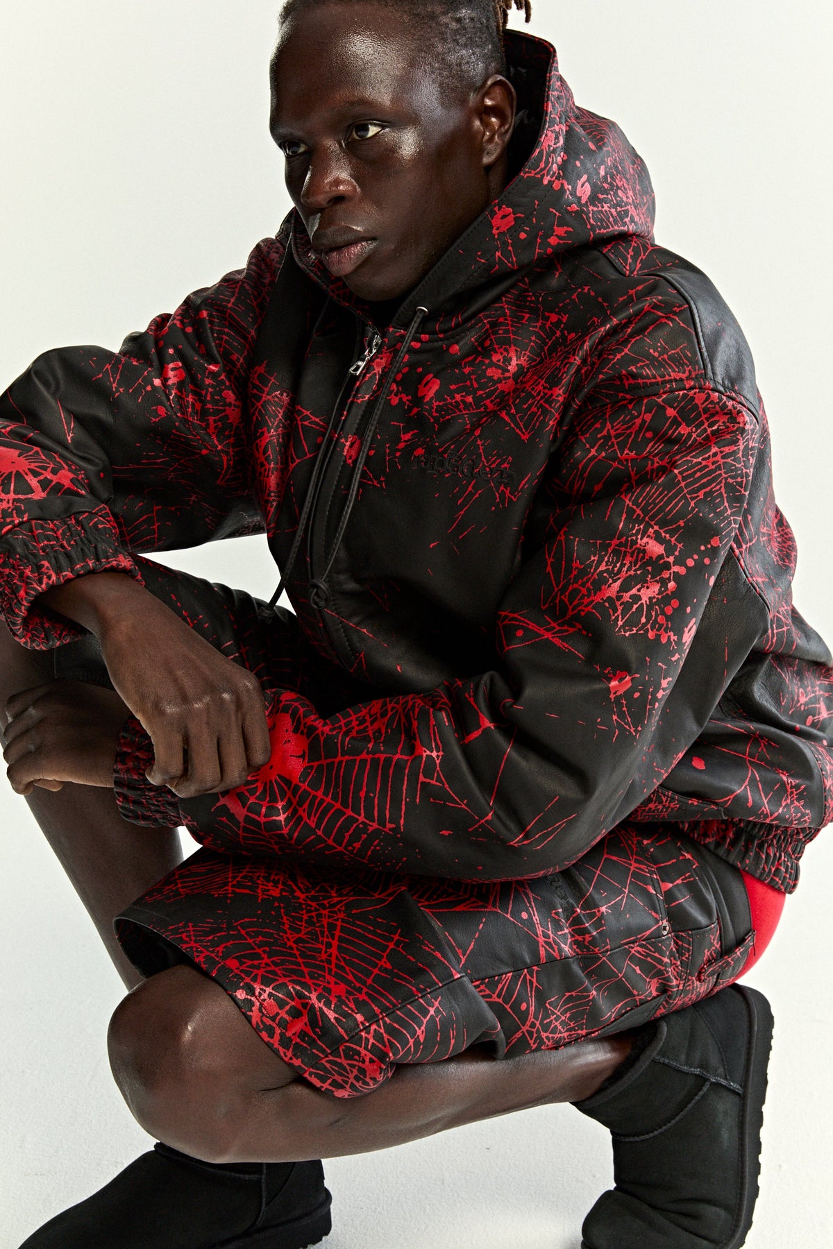 Sp5der V2 WEB Leather Jacket