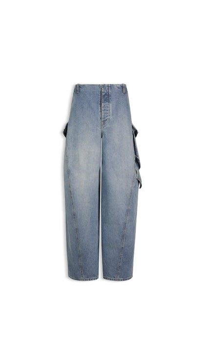 Alaïa Denim Cargo Pants