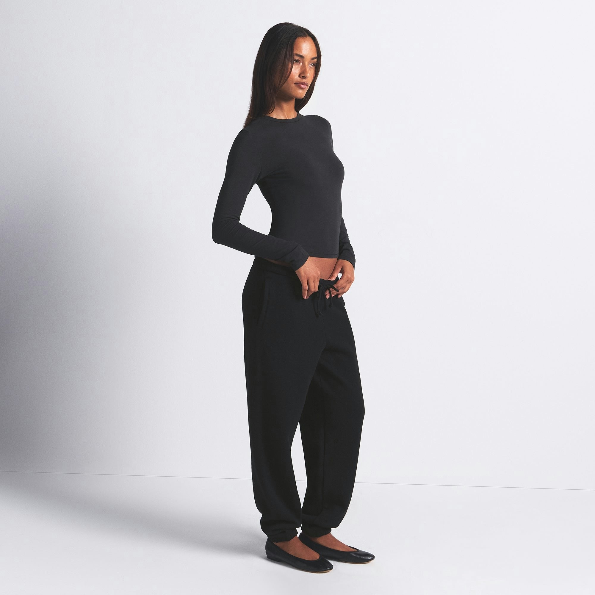 Skims Cotton Fleece Classic Jogger Onyx