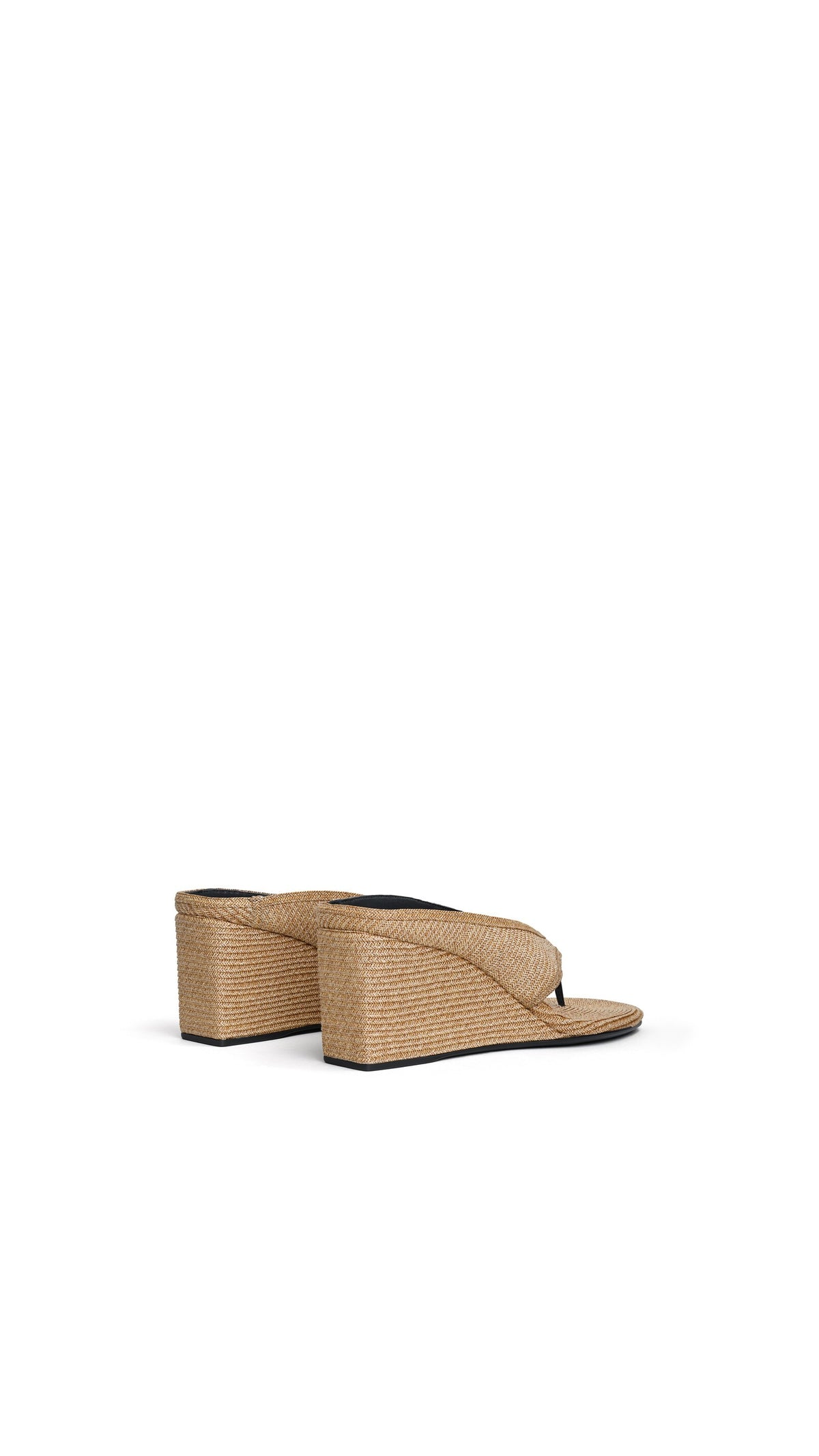 Alaïa Cube Thong Mules In Paper Straw