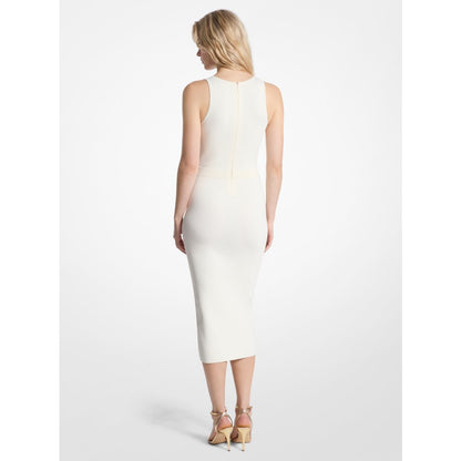 Michael Kors Stretch Viscose Blend Midi Tank Dress BONE