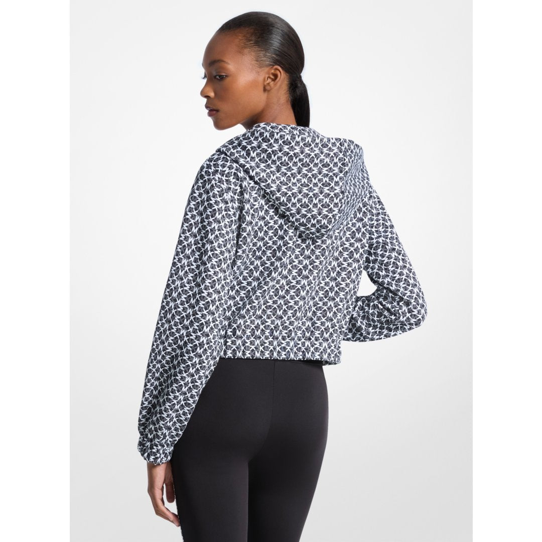 Michael Kors Graphic Logo Cotton Blend Jacket BLACK/WHITE