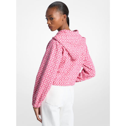 Michael Kors Graphic Logo Cotton Blend Jacket HIBISCUS