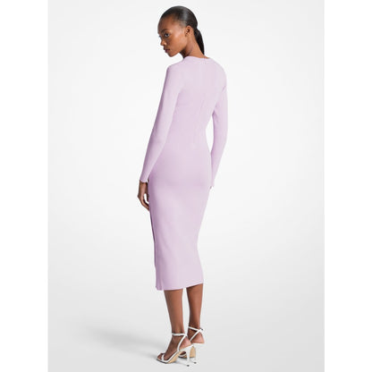 Michael Kors Viscose Blend Snap Dress QUARTZ