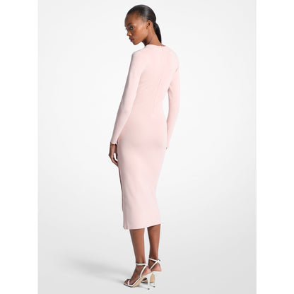 Michael Kors Viscose Blend Snap Dress POWDER BLUSH