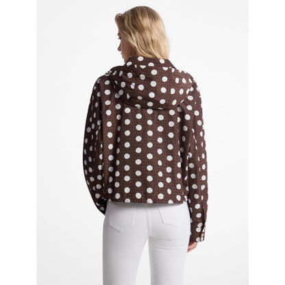 Michael Kors Polka Dot Signature Logo Cir Jacket CHOCOLATE