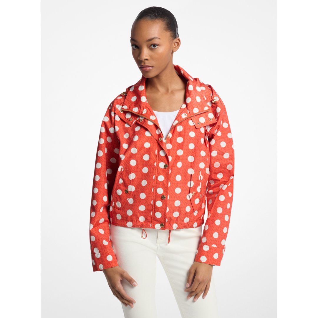 Michael Kors Polka Dot Signature Logo Cir Jacket RED CLAY