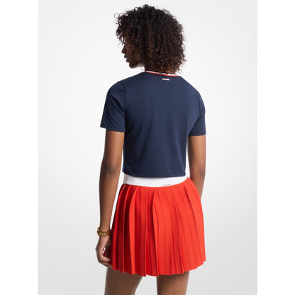 Michael Kors Embellished Cotton Baby Tee MIDNIGHTBLUE