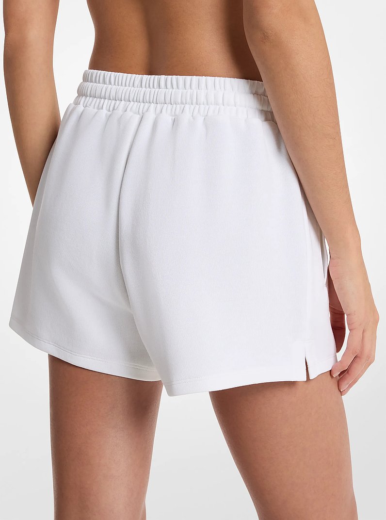 Michael Kors PRIDE Knit Track Shorts WHITE