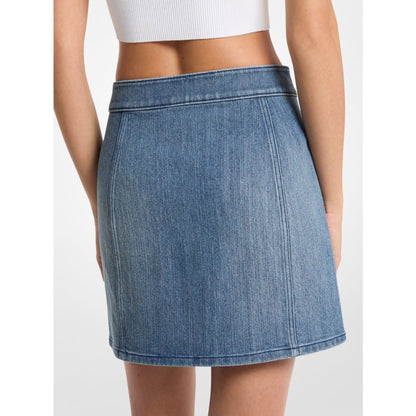 Michael Kors Carson Denim Mini Skirt DUSK BLUE WASH